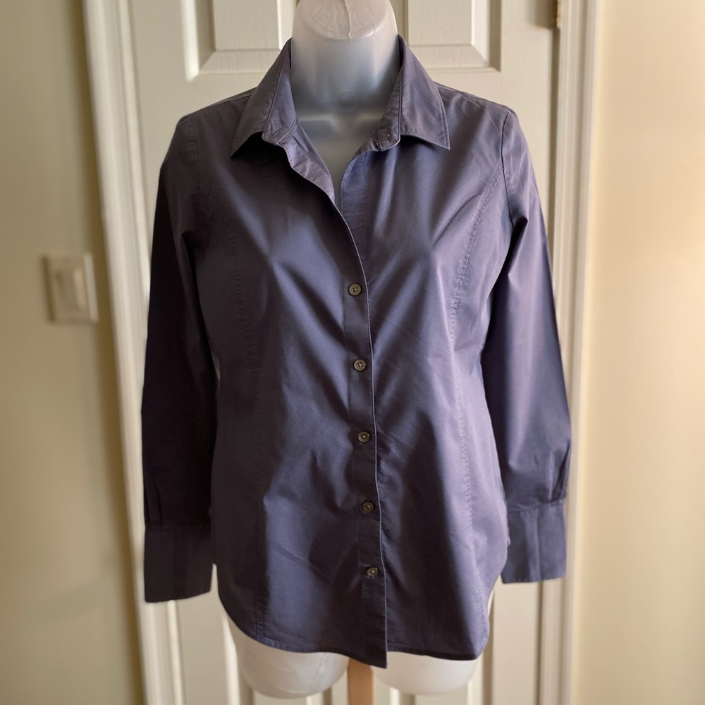 Calvin Klein - Woman’s plum color button down shirt, Size: XS